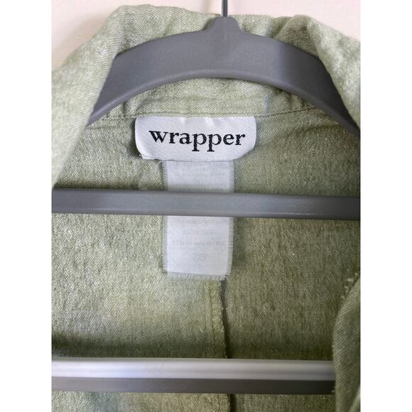 Womens Wrapper Brand Light Sage Green Two Piece Outfit Blazer and Skirt Size 7/8 - Picture 5 of 7